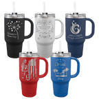 Polar Camel 32 oz. Travel Mug with Snap Lid and Straw