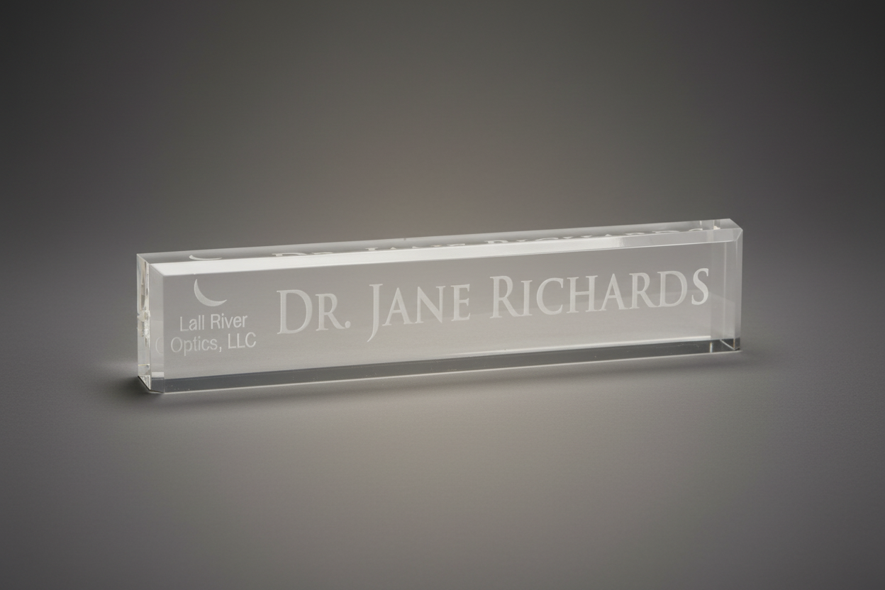 Clear 10" x 2" Acrylic Desk Wedge