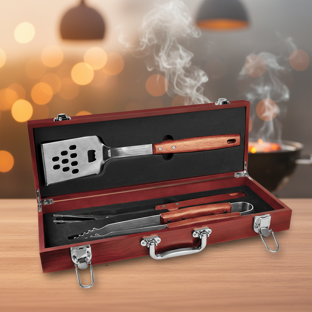 3-Piece Rosewood BBQ Set