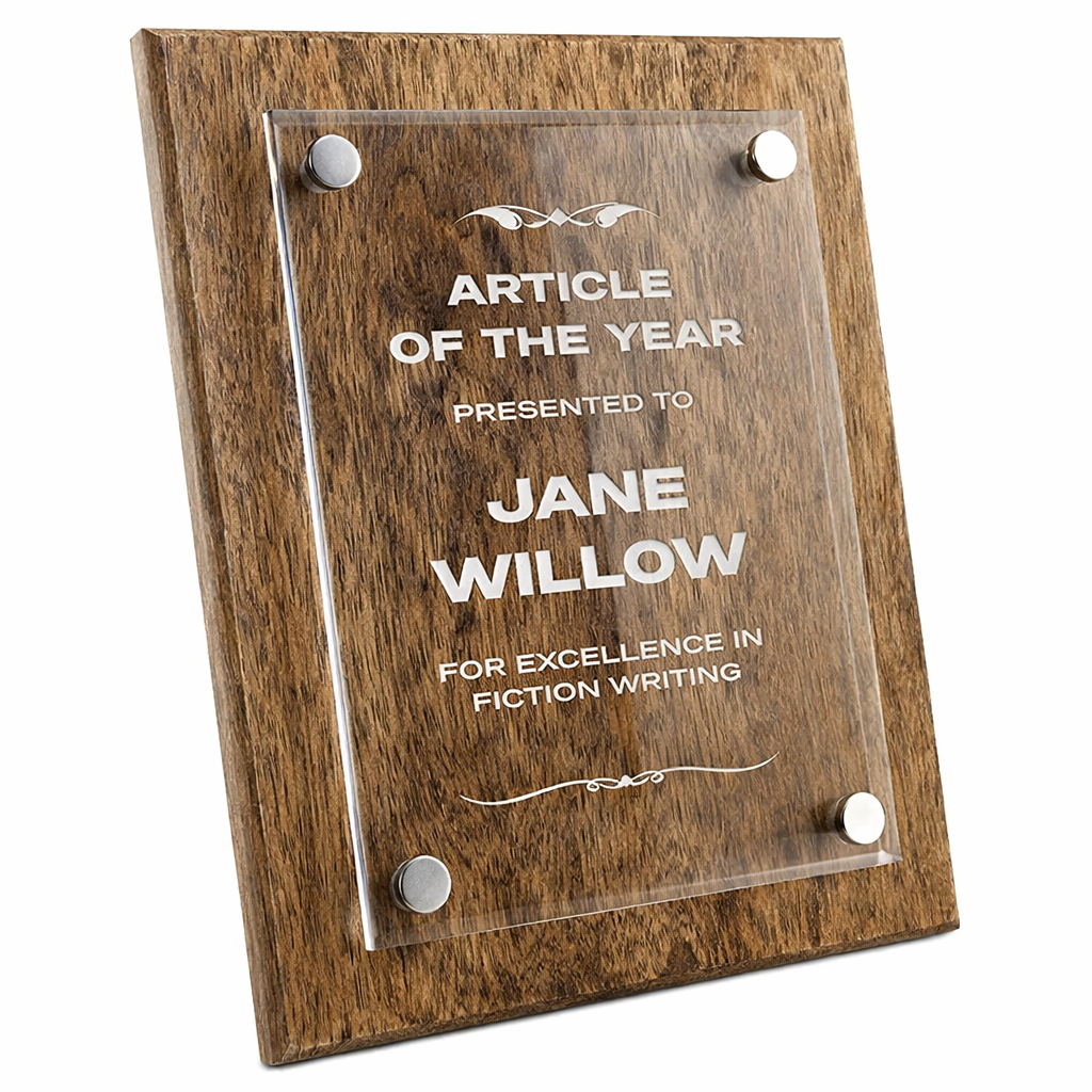 Barnwood Floating Acrylic Plaque