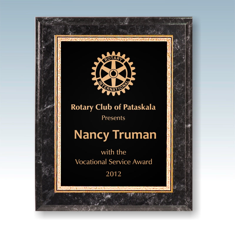 Black Marble Finish Plaque