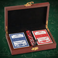 Rosewood Finish Card and Dice Set