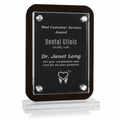 Black Floating Glass Standup Plaque
