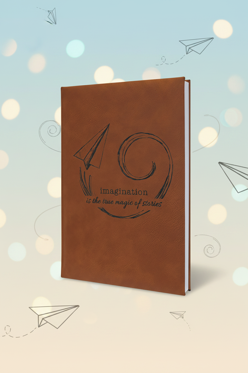 Rawhide 7" x 9 3/4" Laserable Leatherette Journal with Lined Notepad