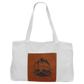 White Bag with 5" Rawhide 19" x 12" Laserable Leatherette Gusset