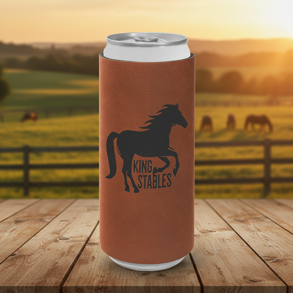 Rawhide Laserable Leatherette Slim Beverage Holder