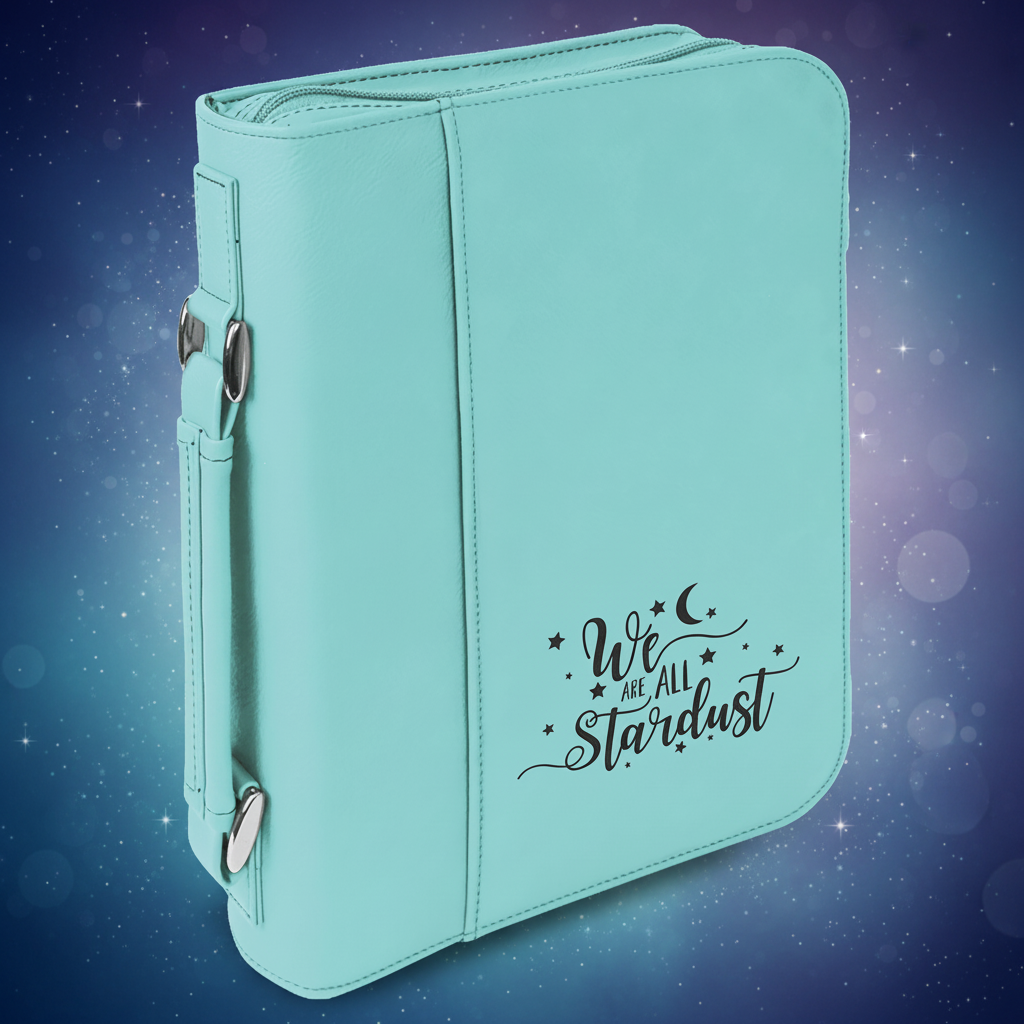 Teal 7 1/2" x 10 3/4" Leatherette Book/Bible Cover with Handle & Zipper