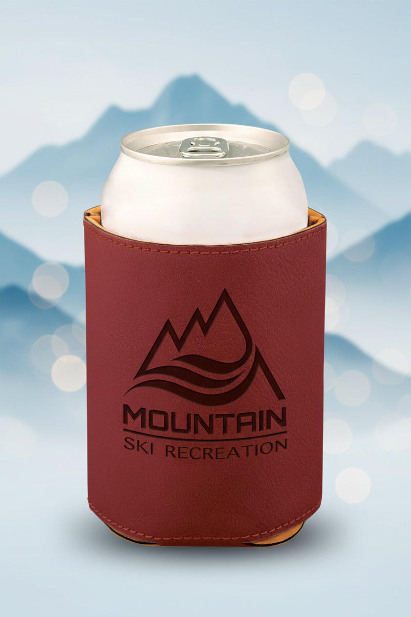 3 3 3/4" Laserable Leatherette Beverage Holder
