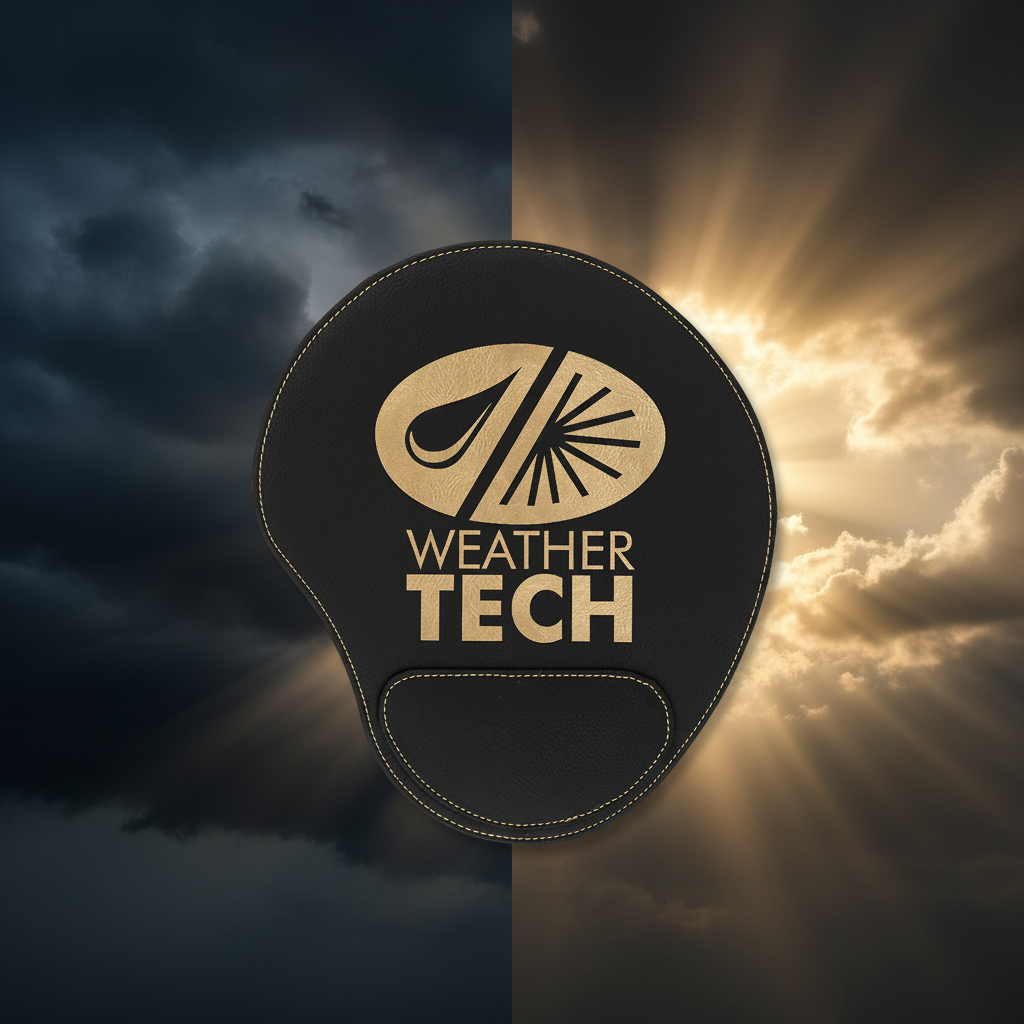Black/Gold 9" x 10 1/4" Laserable Leatherette Mouse Pad