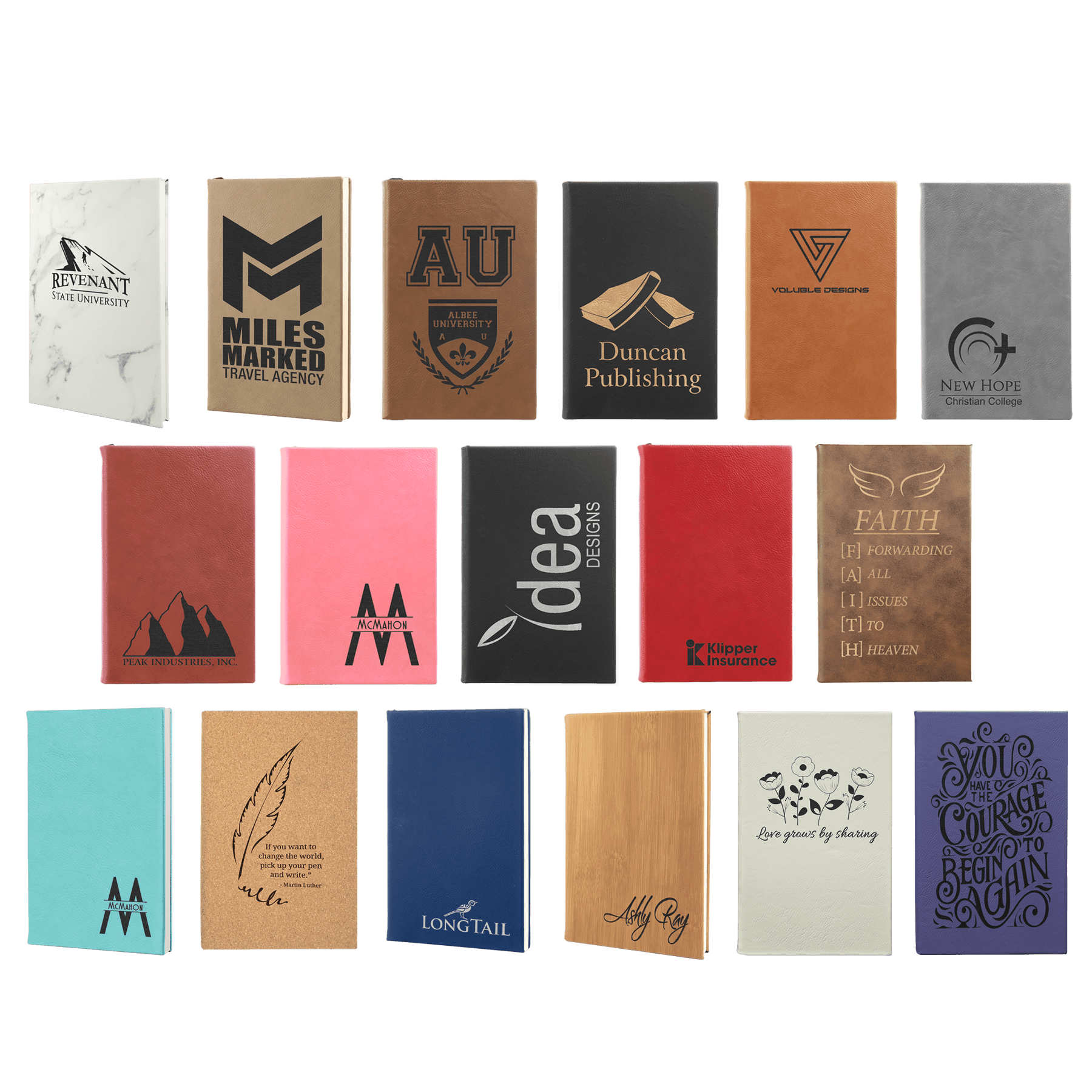Personalized Leatherette Journal 7 X 9.75