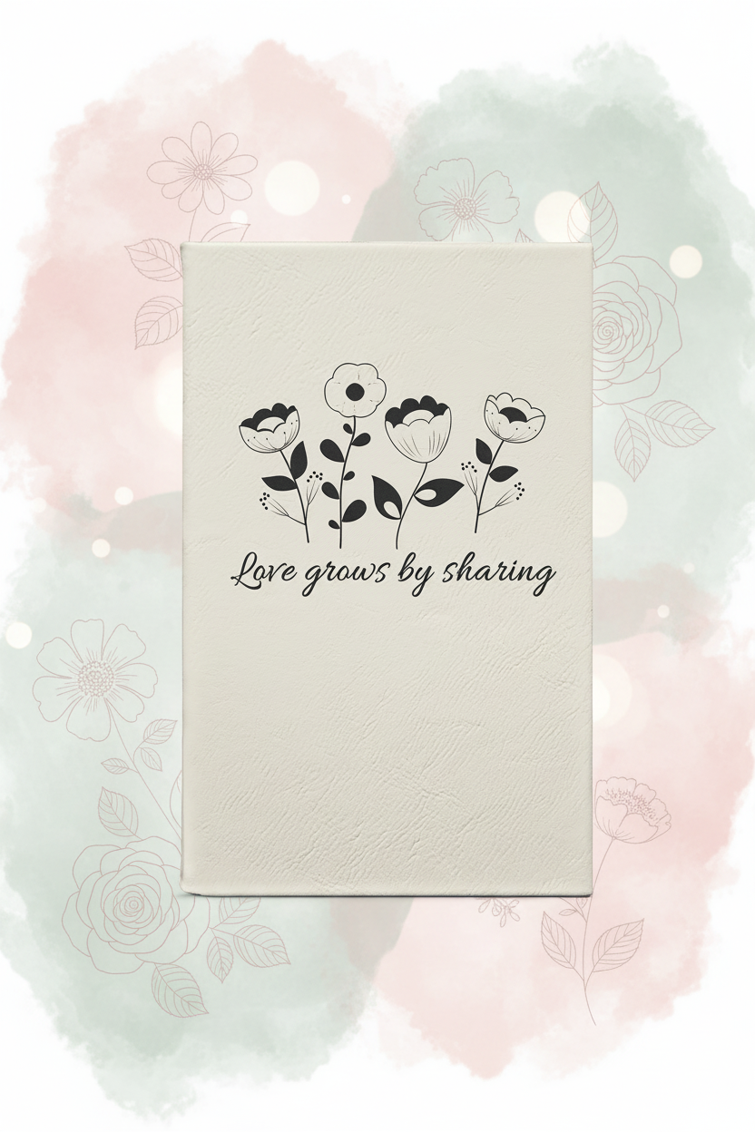 White/Black 5 1/4" x 8 1/4" Laserable Leatherette Journal with Lined Notepad