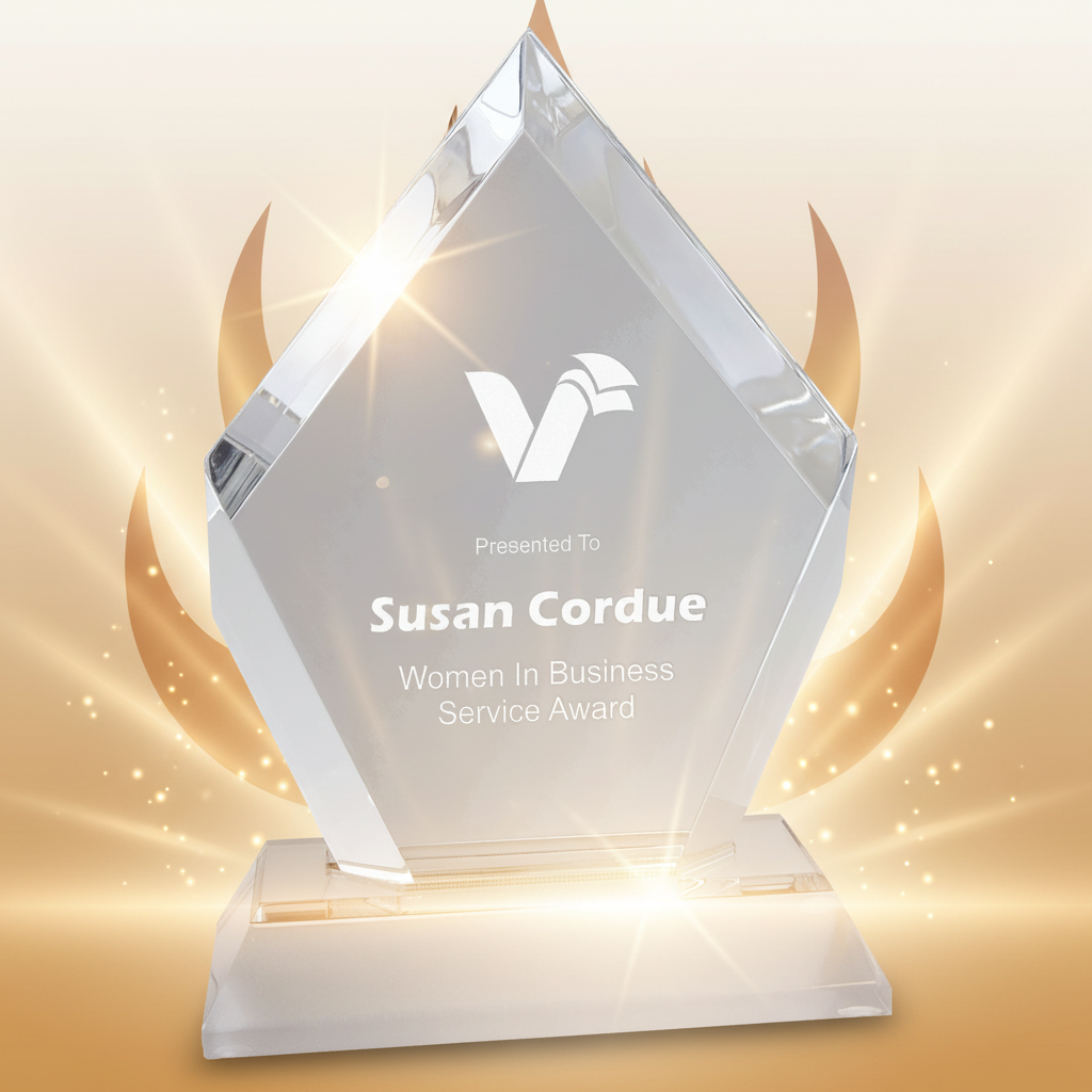 Silver 6" Frosted Base Diamond Impress Acrylic