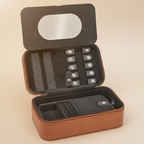 Personalized Leatherette Jewelry Box 7.5" x 4.5" - Laser Engravable Travel Case