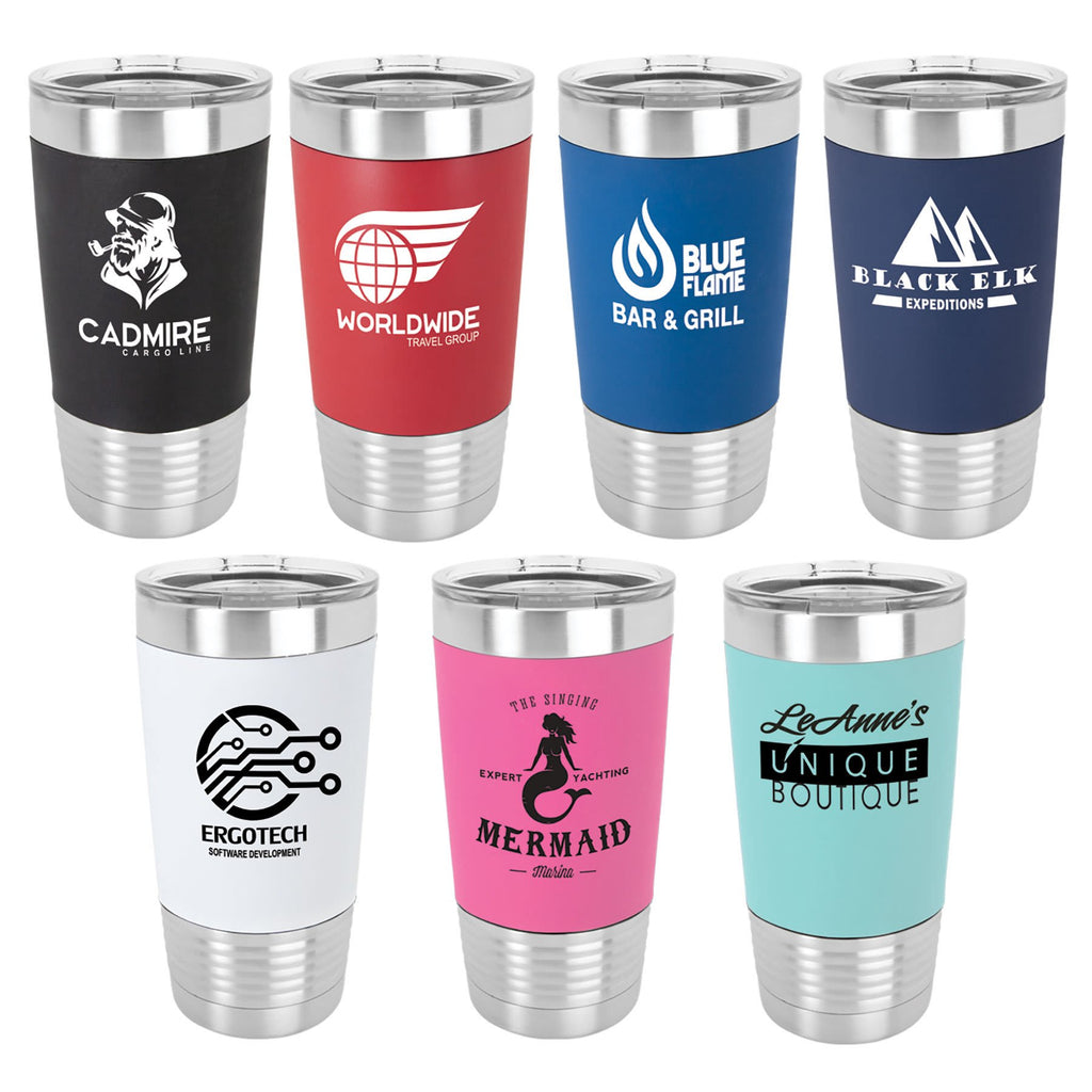 20oz Tumbler with Silicone Grip - Insulated Stainless Steel