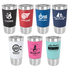 20oz Tumbler with Silicone Grip - Insulated Stainless Steel