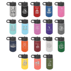 Polar Camel Water Bottle with Flip Top & Straw - 12 oz