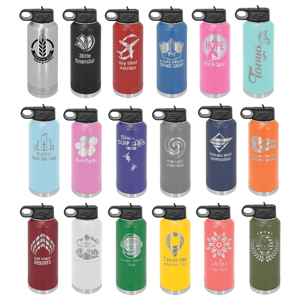 Polar Camel Water Bottle with Flip Top & Straw - 32 oz & 40 oz