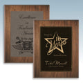 Leatherette Plate with Solid Walnut Plaques