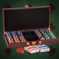 Rosewood Finish 300 Chip Poker Set