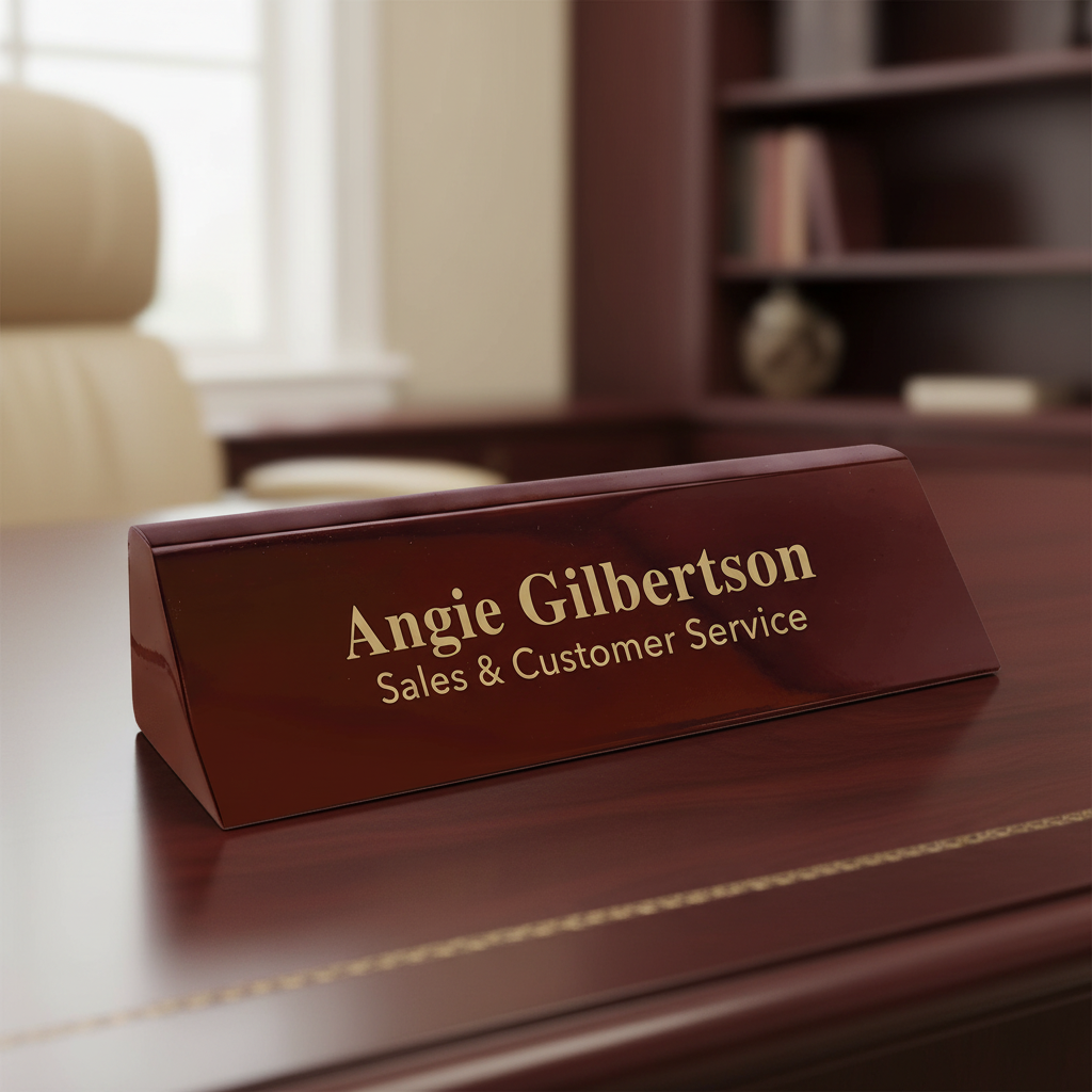 8 1/2" Rosewood Piano Finish Desk Wedge