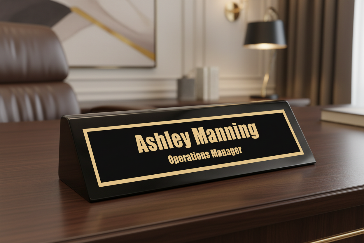 8 1/2" Black Piano Finish Desk Wedge