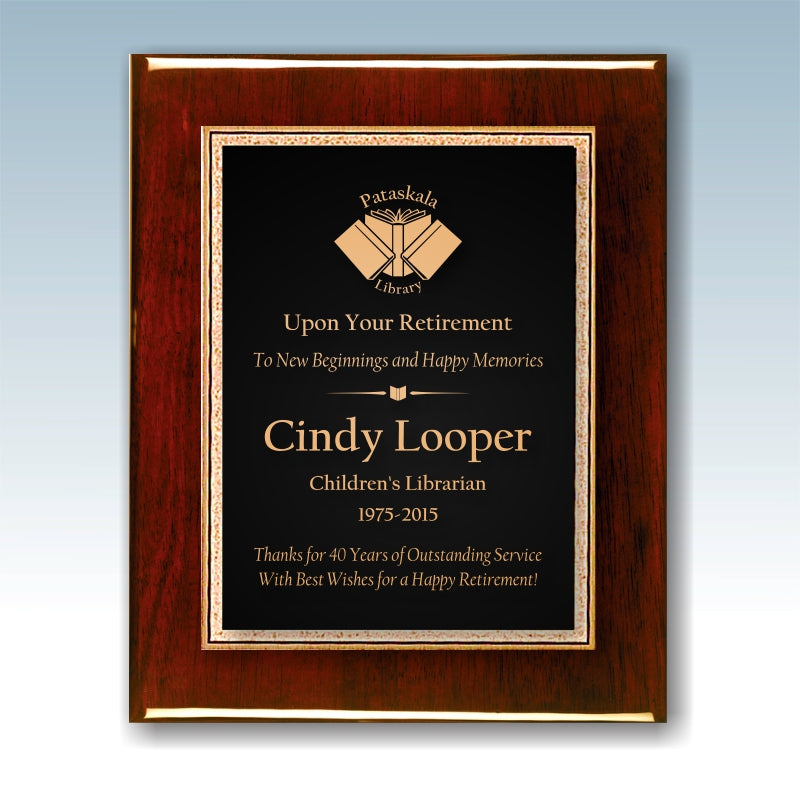 Piano Finish Plaque with Plate