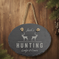 7 3/4" x 6" Oval Slate Decor with Hanger String