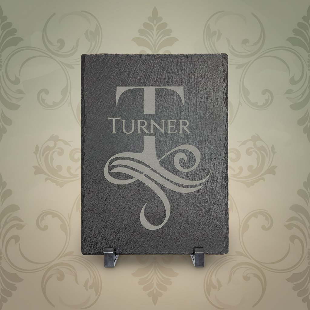 7" x 5" Rectangle Slate Decor with Plastic Feet