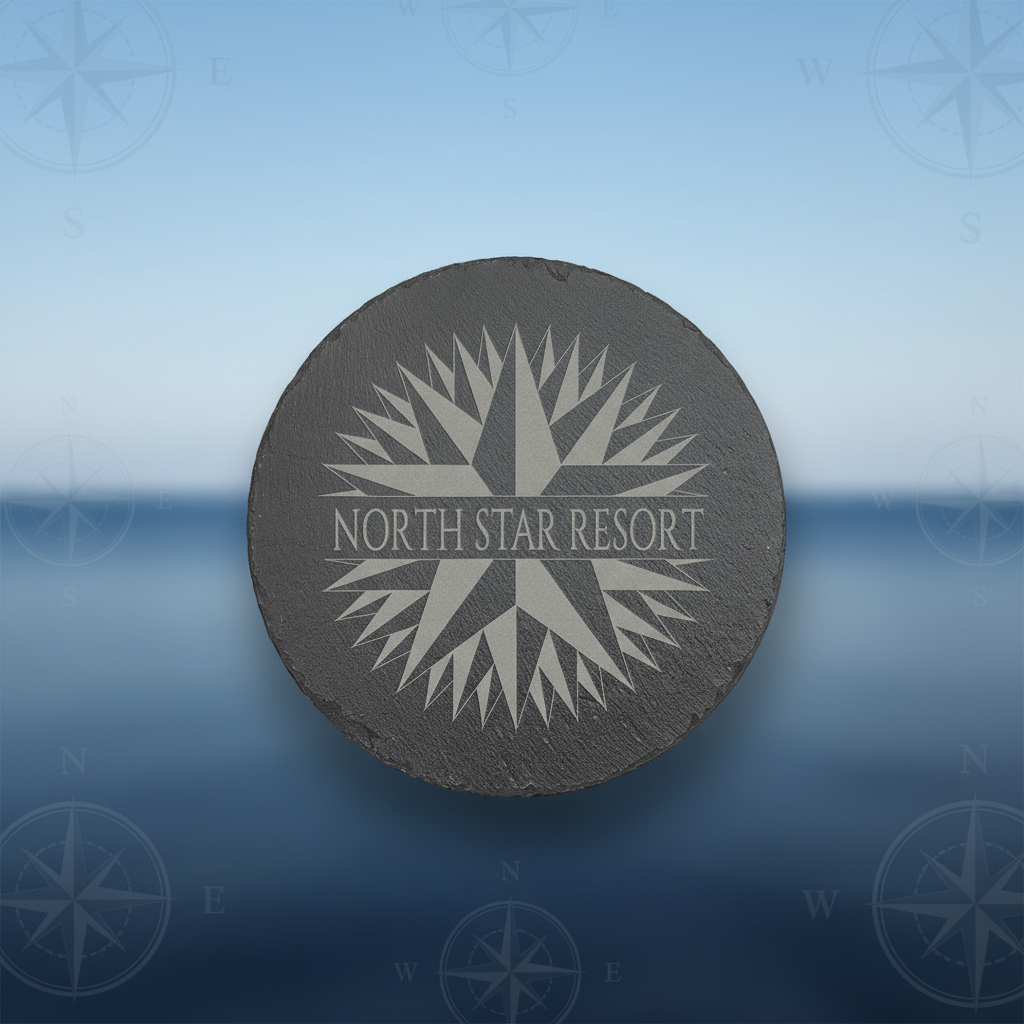 9 3/4" Round Slate Decor with Foam Pads