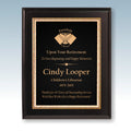 Black Finish Plaque with Black/Brass Plate