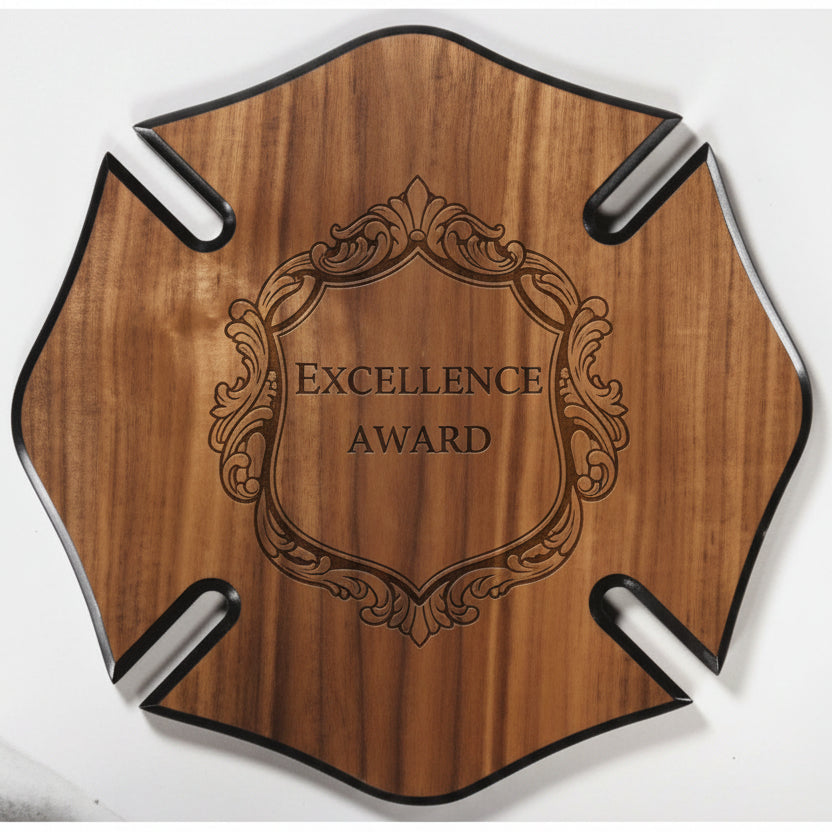 Wood Maltese Cross Plaque