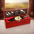 Rosewood Finish Single Wine Box with Tools