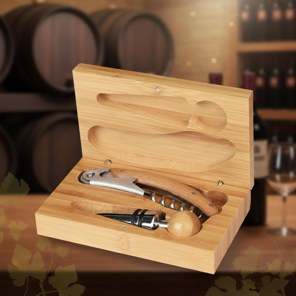 Bamboo 2-Piece Wine Tool Set