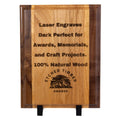 Genuine Red Alder & Walnut Wood Plaque